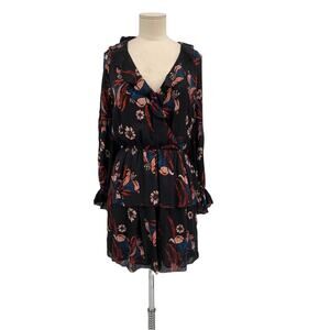 Joie Nour Silk Dress Floral Ruffle Size XS